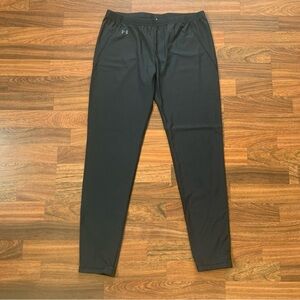 Under Armour Black Athletic Leggings Women’s XL Faded Logo Elastic Waist